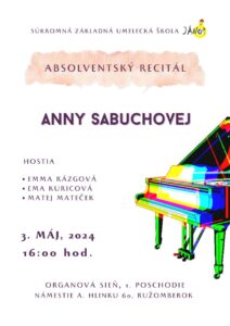 Absolventsky recital A. Sabuchovej