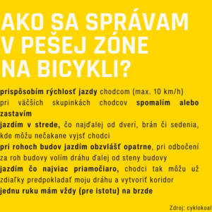 bicyklisti v pešej zóne (Príspevok na Facebook) - 2