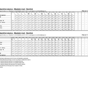 1c_Železničná stanica - Mestský úrad - Baničné