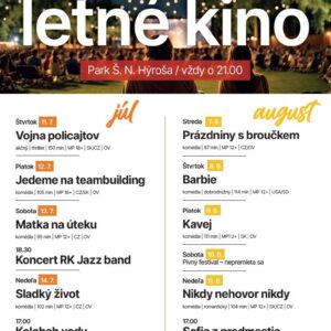 Ruzomberske letno kino 2024