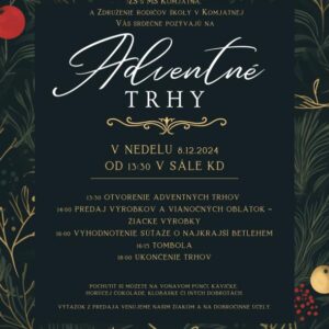 Adventne trhy Komjatna
