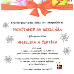 Privitanie sv. Mikulasa Besenova