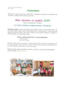 Mam basnicku na jazycku 2025