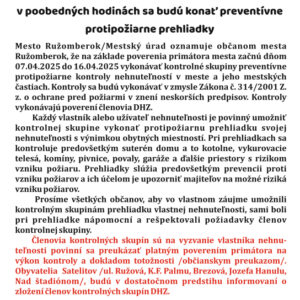 Protipožiarne prehliadky