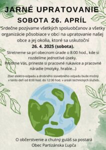 Jarne upratovanie Lupca