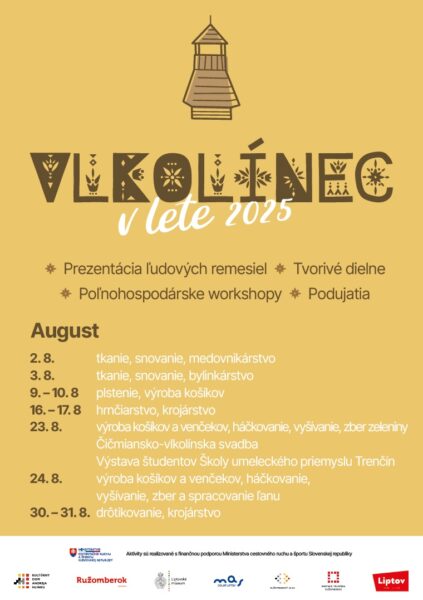 Vlkolinec v lete august 2025