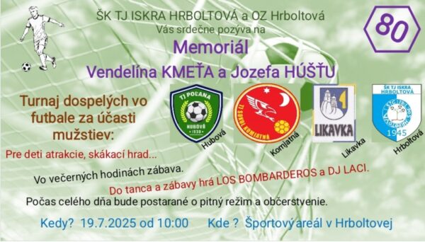 Memorial V. Kmeta a J. Hustu