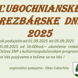 Lubochnianske rezbarske dni 2025