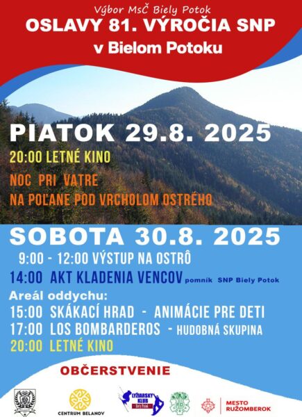 Oslavy 81. vyrocia SNP v Bielom Potoku