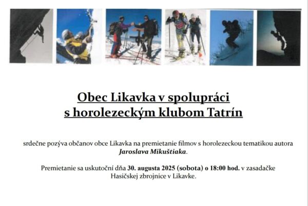 Premietanie filmov s horolezeckou tematikou