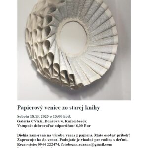 Papierovy veniec zo starej knihy