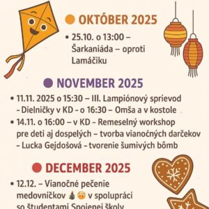 Kalendar podujati Liptovska Stiavnica