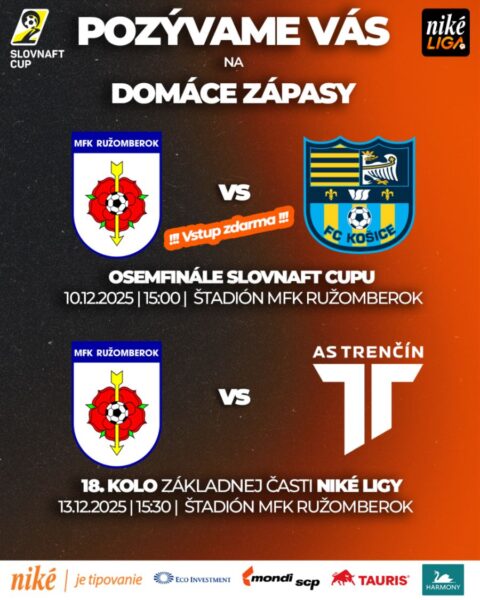 Ruzomberok - Kosice a Trencin