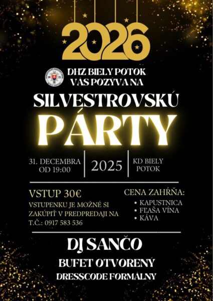 Silvestrovska party Biely Potok
