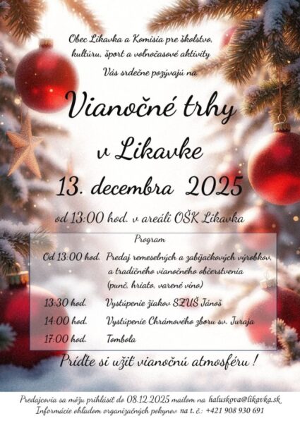 Vianocne trhy Likavka