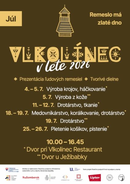 Vlkolinec v lete jul 2026